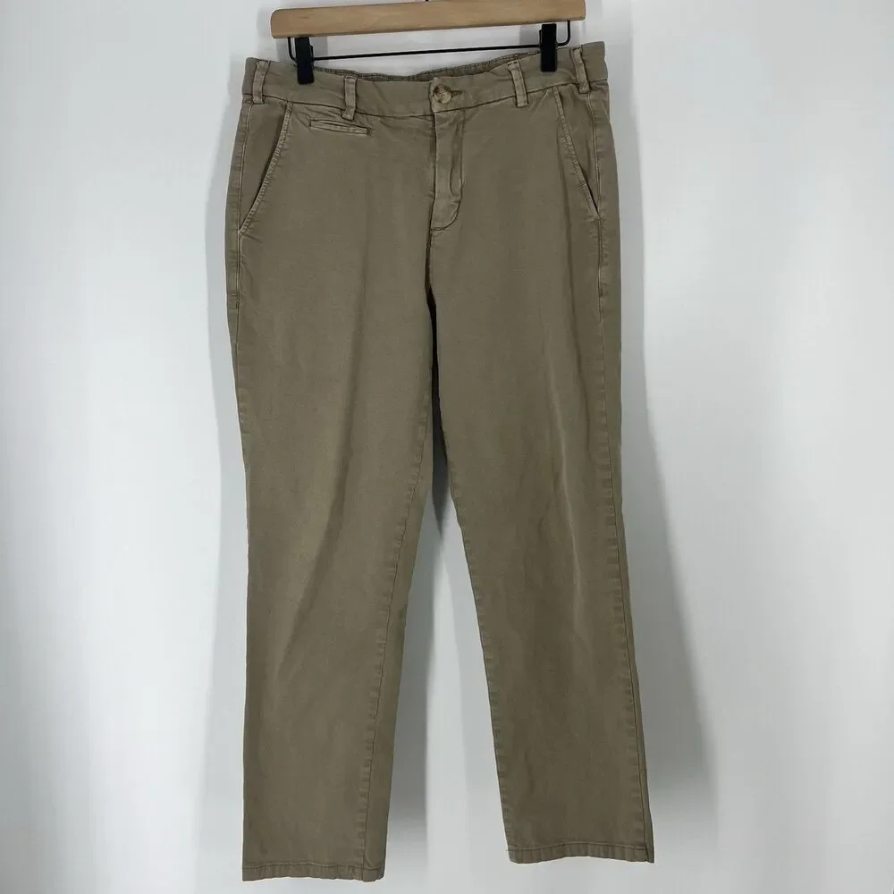 Marine Layer Pants Size 34x28 Mens Khaki Casual Slim Straight Twill Preppy Chino